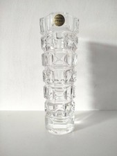 Cristal D'Arques Joli Vase Fleur Plante Art Déco France Crystal 22cm Vintage 80s