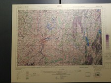 1944 Armée Américaine Aeronautic Topo Carte Lyon France 1: 250,000 Gsgs 2738