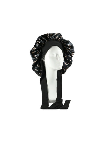 Bonnet nuit noir satin - bonnet,