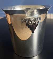 SUPERBE  SEAU A CHAMPAGNE METAL ARGENTÉ GELB FRANCE ART DÉCO 1940/1960