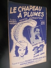 Ancienne partition chapeau - ancienne,