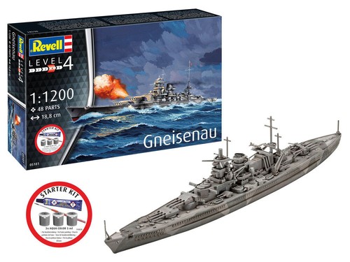 Revell cuirassé gneisenau - cuirassé, set