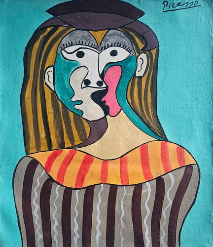 Peinture huile abstraite - l'huile,