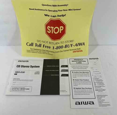 Aiwa stereo system nsx - cd,