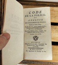 livres anciens XVIII code De
