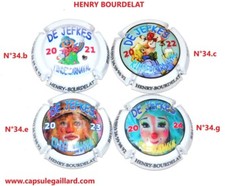 Série de 4 Capsules de Champagne HENRY BOURDELAT - N°34.b - 34.c - 34.e et 34.g