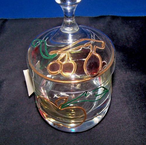 Sucrier décoré verre - sucrier, en