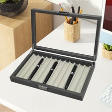 Coffret de rangement en bois pour stylos-plumes, idéal pour une fête entre