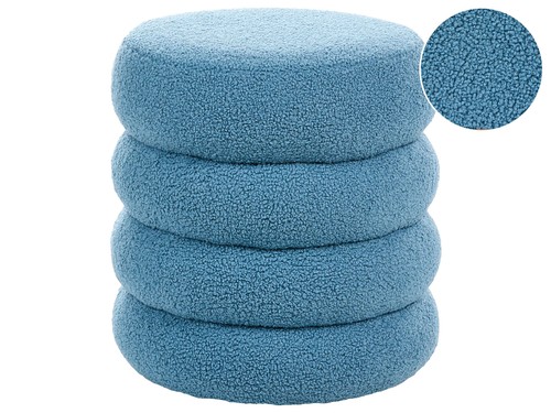 Pouf tissu bouclé - pouf,