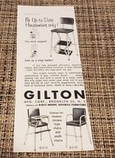 Vintage 50's Gilton Furnitire AD High Chair Step Ladder Stool Kidee Krome Chrome