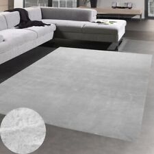 Tapis Shaggy longs poils lavable antidérapant gris