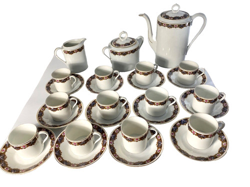 Service cafe porcelain made - a,