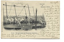 SPECTACLE CIRQUE  UN GROUPE DE FEMMES ARTISTES DE BARNUM ET BAILEY