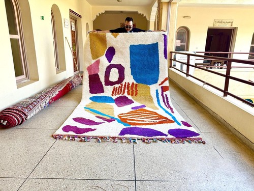 Tapis laine berbère - laine,