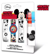 Mickey Mouse - Montre digitale pour enfants avec bracelets à colorier