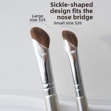 Ensemble brosse contour nez or rose crin de cheval forme faucille coudée pour o