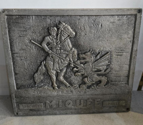 Plaque cheminee fonte - de,