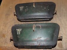 2 boites à outil en métal vert vélo ancien 1950's