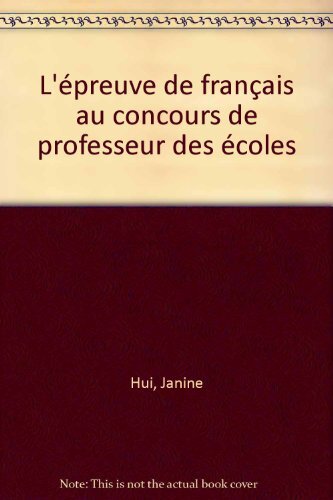 Epreuve francais conc - conc, prof
