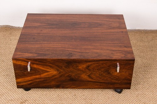 Table basse danoise roulante - table,