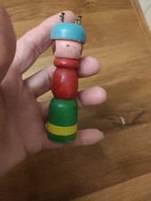 Vintage TRICOTIN Ancien En Bois /  Tricot Laine Hauteur 10 Cm