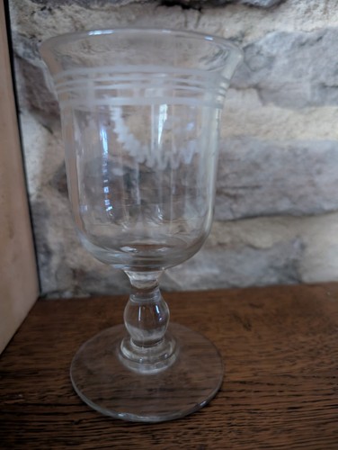 Ancien verre vin gravé la - ancien,