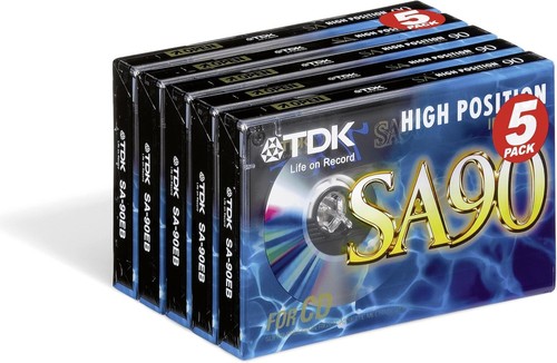 Pack cassette audio vierge - 5-pack,