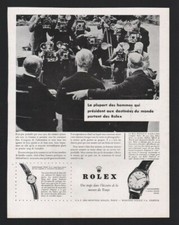 publicité 1956 MONTRE horlogerie chronometre ROLEX président photographes pub