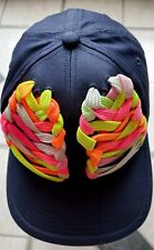 ADIDAS STELLASPORT - CASQUETTE À LACETS bleu marine et multico fluo jamais porté