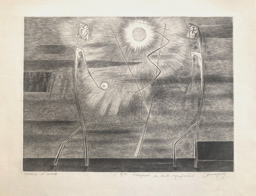 Paul lemagny gravure - gravure, signée