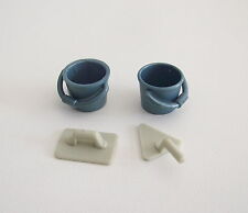 PLAYMOBIL (Q1119) CHANTIER - Lot de 2 Seaux Gris & Outils pour Macon