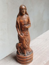 Saint Agnès Buis Sculpté Art