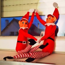 Poupées Lutin Coquin Farceur Elfe de Noel Fille et Garçon Décoration Elfie