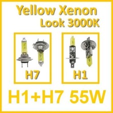 2 AMPOULE LAMPE H1 + H7 55W