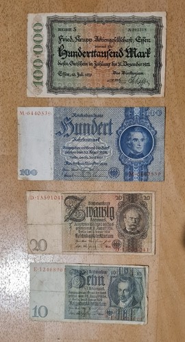 Lot billets etranger - de,