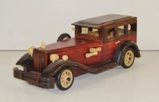 Voiture en Bois Nostalgie Maquette de Ancienne L 37cm Modèle Du