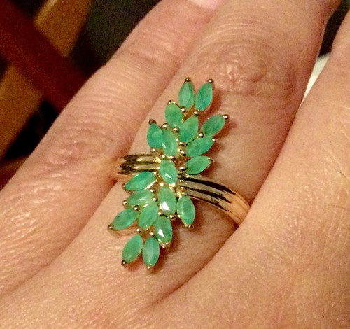Spectaculaire bague émeraude - bague,