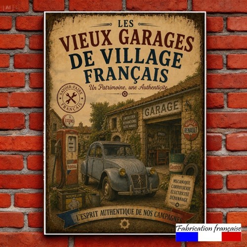 Plaque aluminium vintage - , les