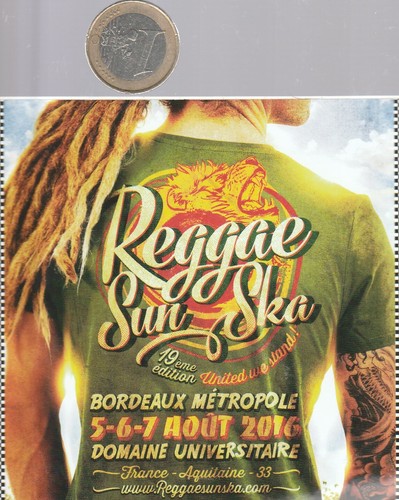 Autocollant musique reggae - autocollant.,