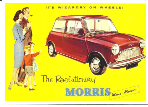 Carte postale austin mini - carte,