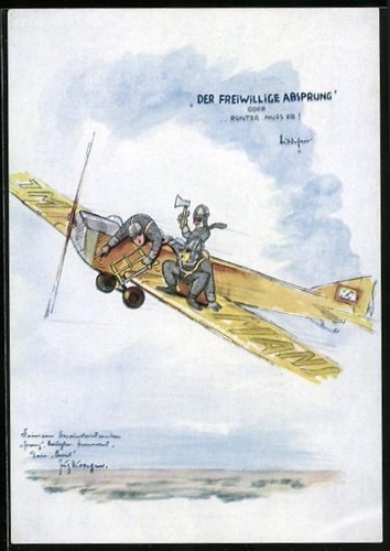 Carte postale artiste - d'artiste, pilote