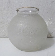 vase en verre granité blanc