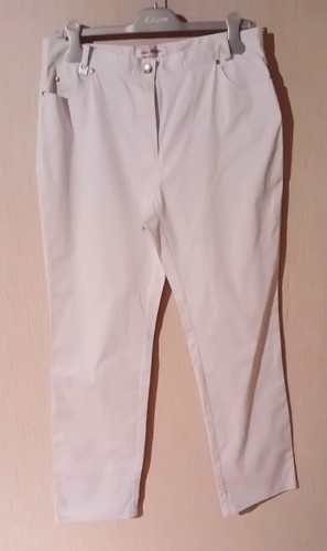 Pantalon blanc t42 anne - pantalon,