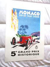 LITHOGRAPHIE NUMEROTEE 290/1000  AFFICHE GRAND PRIX MONACO HISTORIQUE 2006 ACM