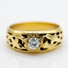 Bague 585/14K Or Jaune Diamant