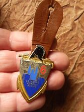 INSIGNE  pucelle  cuir  6eme regiment genie andor h213