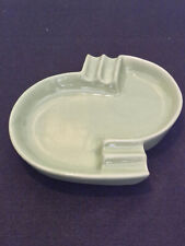 Art déco - Cendrier en faïence émail vert - Stock neuf ancien - ca 1950