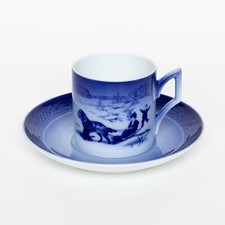 Royal Copenhagen Porcelaine Tasse De Noël 1986 Avec Boîte Originale 7 CM