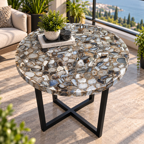 Table basse ronde en - table,