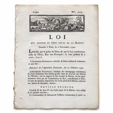 LOUIS XVI – Loi code pénal